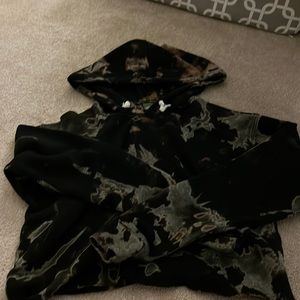 Target cropped bleach hoodie